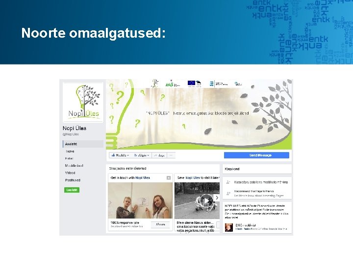 Noorte omaalgatused: Noorte omaalgatused: