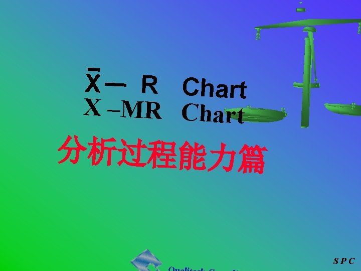 X R Chart X –MR Chart 分析过程能力篇 SPC 