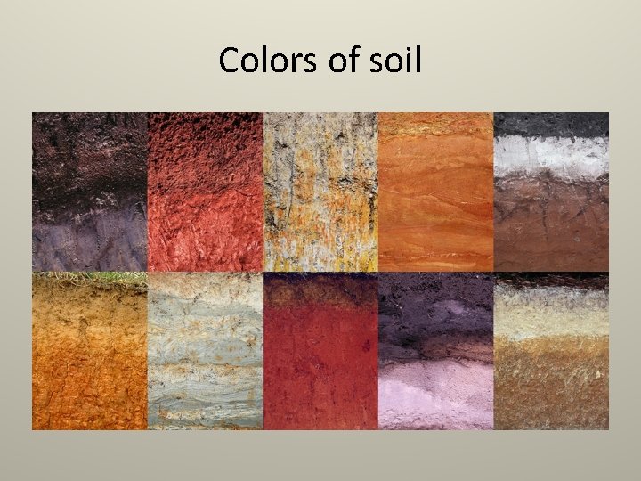 Colors of soil 