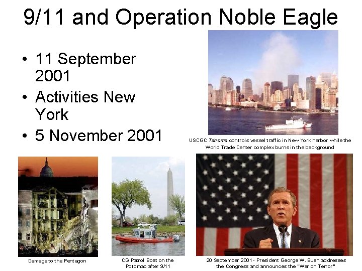 9/11 and Operation Noble Eagle • 11 September 2001 • Activities New York •