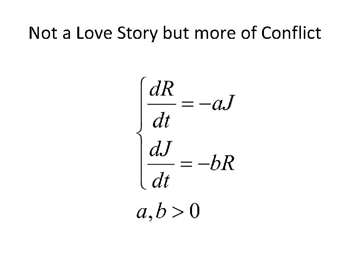 Not a Love Story but more of Conflict 