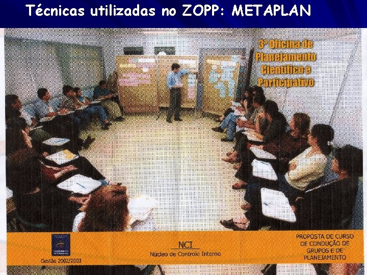 Técnicas utilizadas no ZOPP: METAPLAN Técnicas utilizadas no ZOPP: METAPLAN