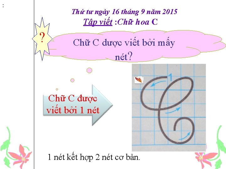 : Thứ tư ngày 16 tháng 9 năm 2015 Tập viết : Chữ hoa