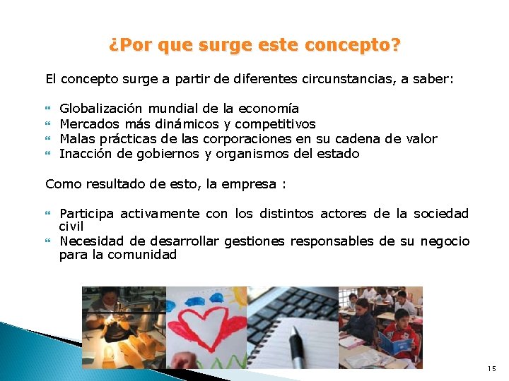 ¿Por que surge este concepto? El concepto surge a partir de diferentes circunstancias, a ¿Por que surge este concepto? El concepto surge a partir de diferentes circunstancias, a