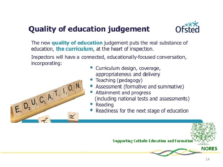 Supporting Catholic Education and Formation NORES 14 