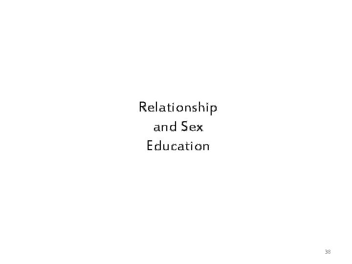 Relationship and Sex Education 38 