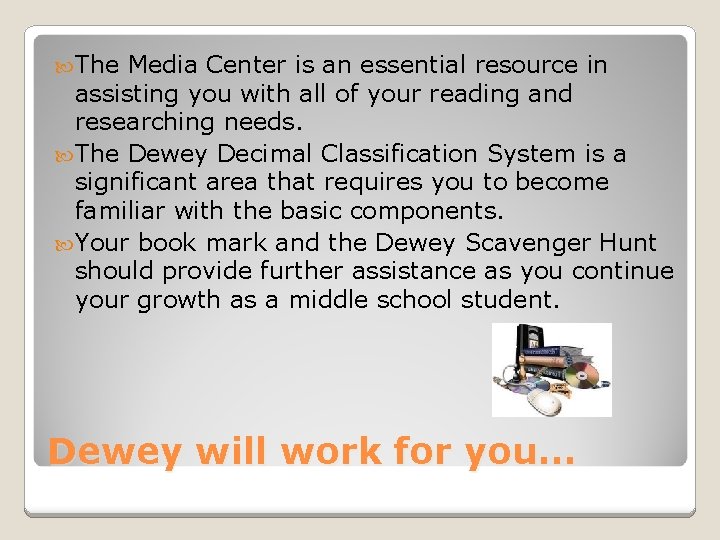 The Media Center is an essential resource in assisting you with all of The Media Center is an essential resource in assisting you with all of