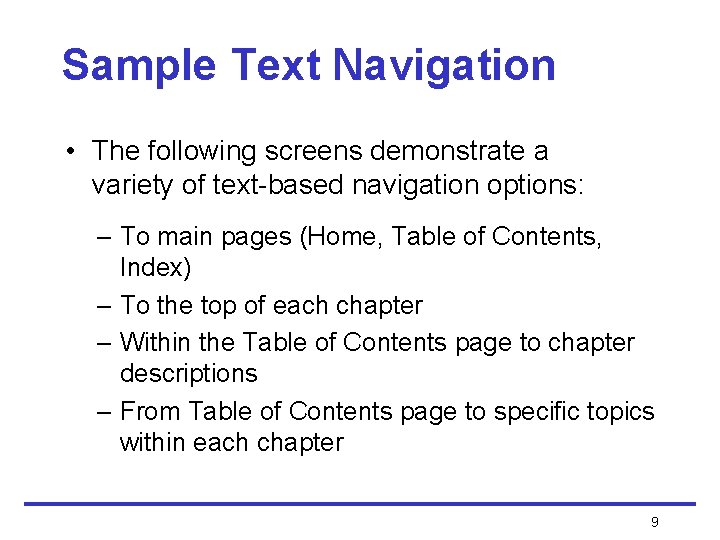 Nav Text Week 4 Planning Site Navigation Creating Usable Navigation