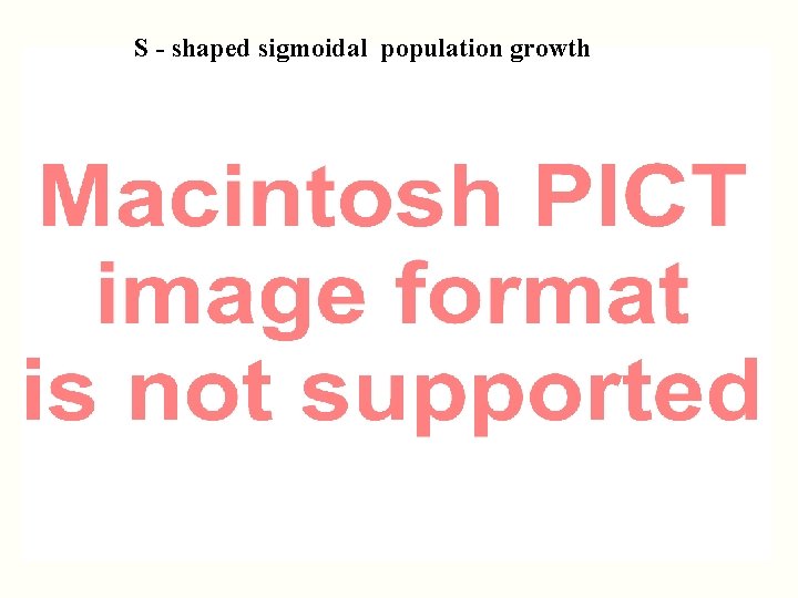 S - shaped sigmoidal population growth 