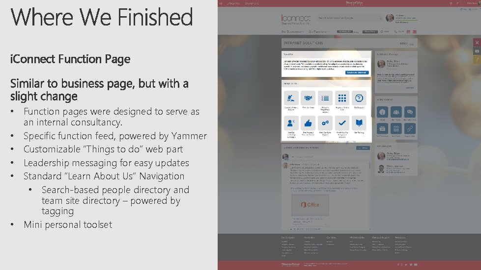 i. Connect Function Page • Function pages were designed to serve as an internal i. Connect Function Page • Function pages were designed to serve as an internal