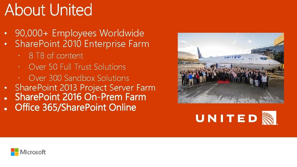 • 90, 000+ Employees Worldwide • Share. Point 2010 Enterprise Farm 8 TB • 90, 000+ Employees Worldwide • Share. Point 2010 Enterprise Farm 8 TB