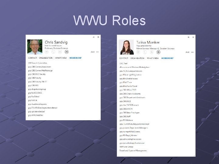 WWU Roles 