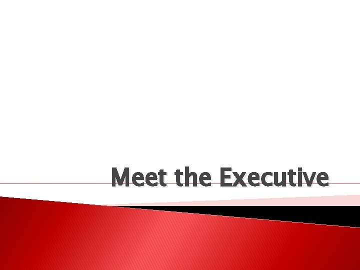 Meet the Executive Meet the Executive