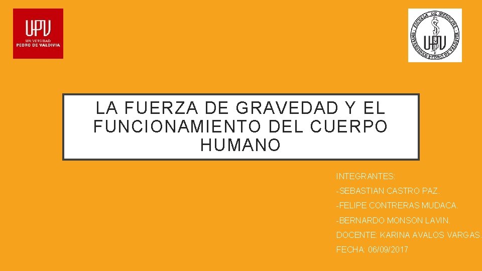 LA FUERZA DE GRAVEDAD Y EL FUNCIONAMIENTO DEL CUERPO HUMANO INTEGRANTES: -SEBASTIAN CASTRO PAZ. LA FUERZA DE GRAVEDAD Y EL FUNCIONAMIENTO DEL CUERPO HUMANO INTEGRANTES: -SEBASTIAN CASTRO PAZ.