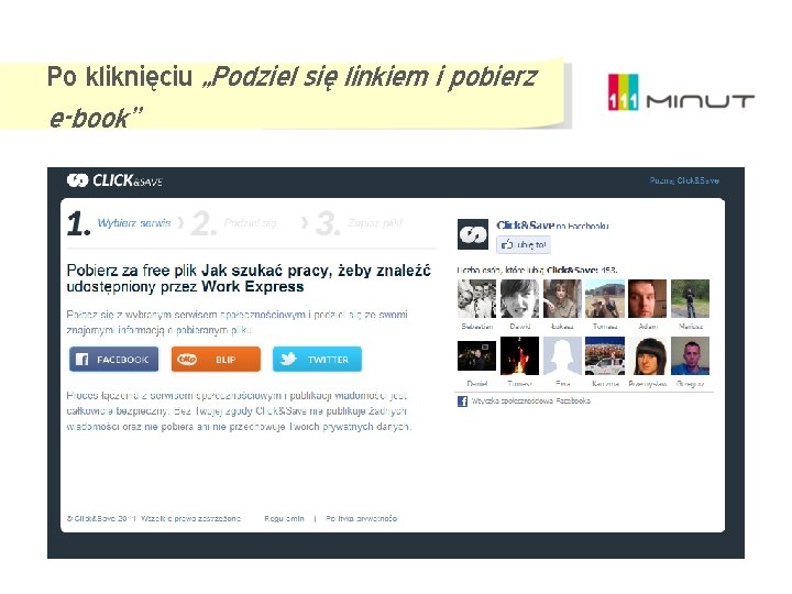 Po kliknięciu „Podziel się linkiem i pobierz e-book” 