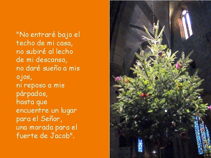 "No entraré bajo el techo de mi casa, no subiré al lecho de mi "No entraré bajo el techo de mi casa, no subiré al lecho de mi
