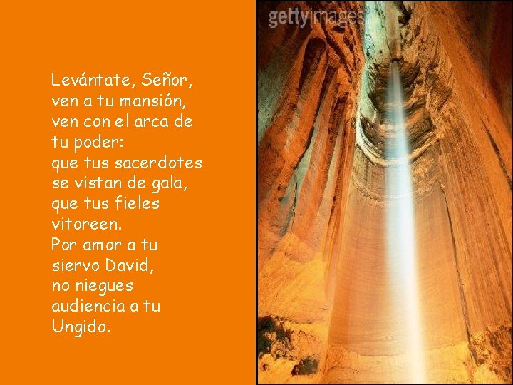 Levántate, Señor, ven a tu mansión, ven con el arca de tu poder: que Levántate, Señor, ven a tu mansión, ven con el arca de tu poder: que