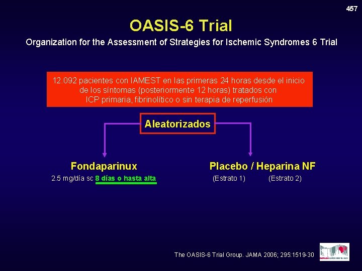 457 OASIS-6 Trial Organization for the Assessment of Strategies for Ischemic Syndromes 6 Trial