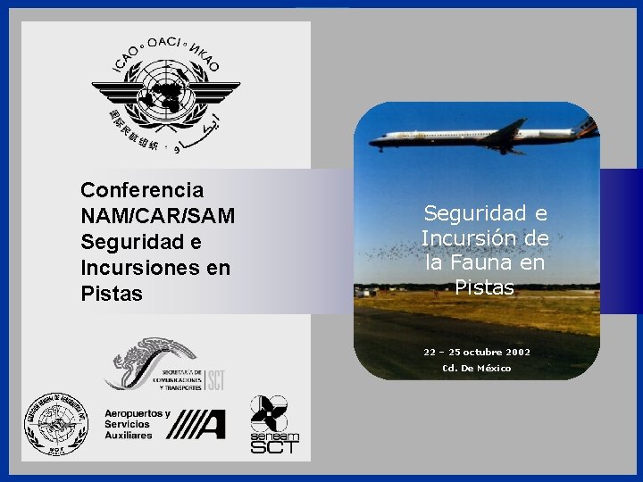 Conferencia NAM/CAR/SAM Seguridad e Incursiones en Pistas Seguridad e Incursión de la Fauna en