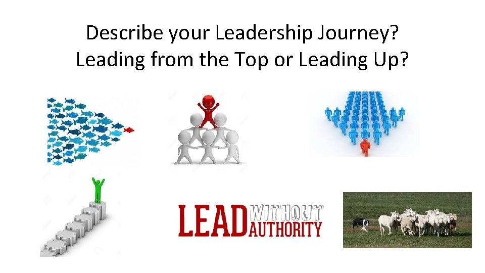 Describe your Leadership Journey? Leading from the Top or Leading Up? 
