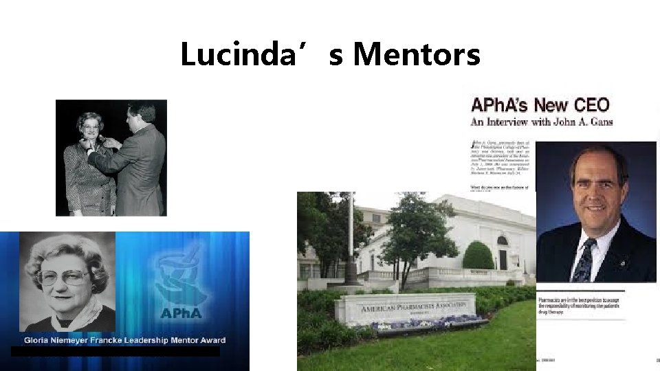 Lucinda’s Mentors 