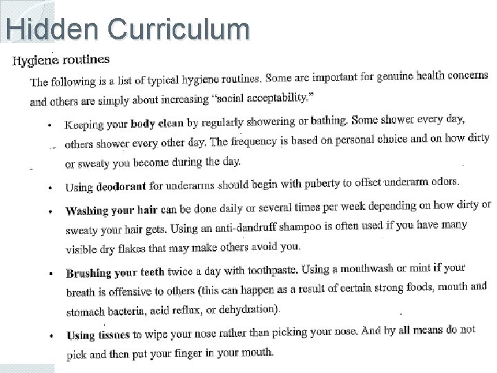 Hidden Curriculum 