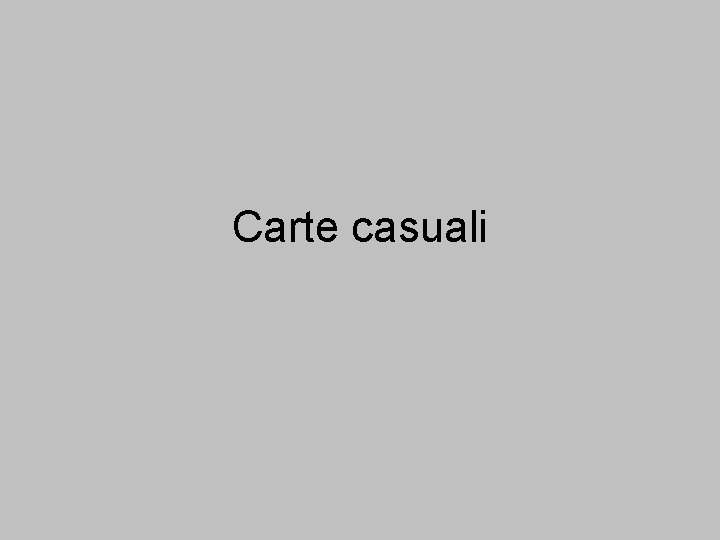 Carte casuali 