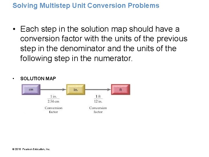 Solving Multistep Unit Conversion Problems • Each step in the solution map should have