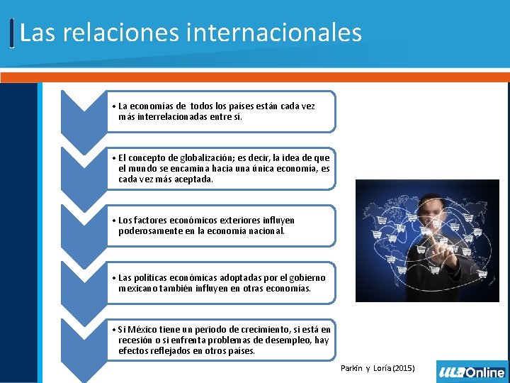 Las relaciones internacionales • La economías de todos los países están cada vez más Las relaciones internacionales • La economías de todos los países están cada vez más