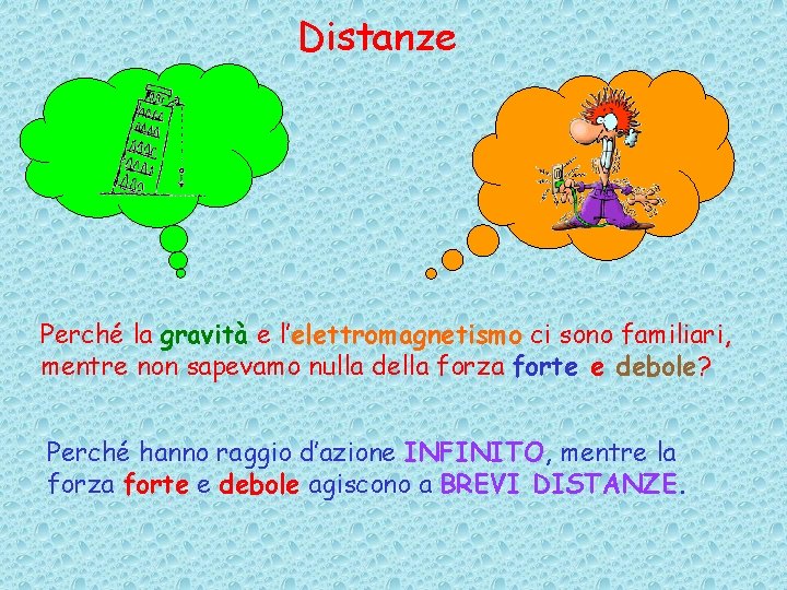 Distanze Perché la gravità e l’elettromagnetismo ci sono familiari, mentre non sapevamo nulla della