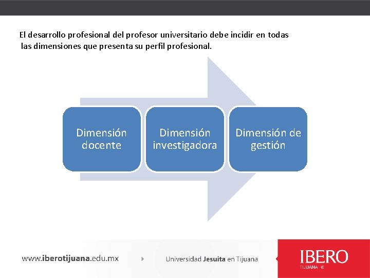 El desarrollo profesional del profesor universitario debe incidir en todas las dimensiones que presenta