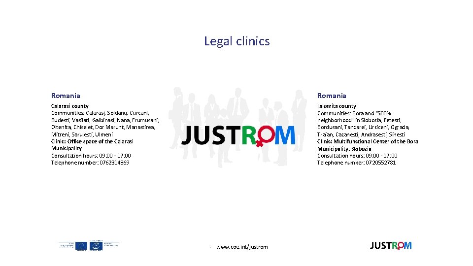 Legal clinics Romania Calarasi county Communities: Calarasi, Soldanu, Curcani, Budesti, Vasilati, Galbinasi, Nana, Frumusani, Legal clinics Romania Calarasi county Communities: Calarasi, Soldanu, Curcani, Budesti, Vasilati, Galbinasi, Nana, Frumusani,