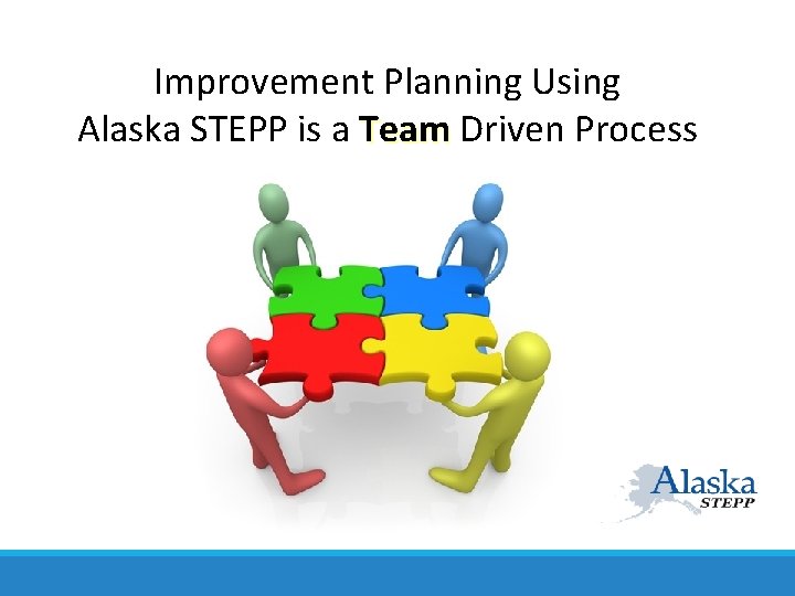 Improvement Planning Using Alaska STEPP is a Team Driven Process 
