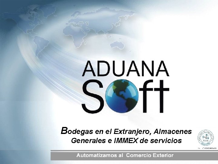 Bodegas en el Extranjero, Almacenes Generales e IMMEX de servicios 