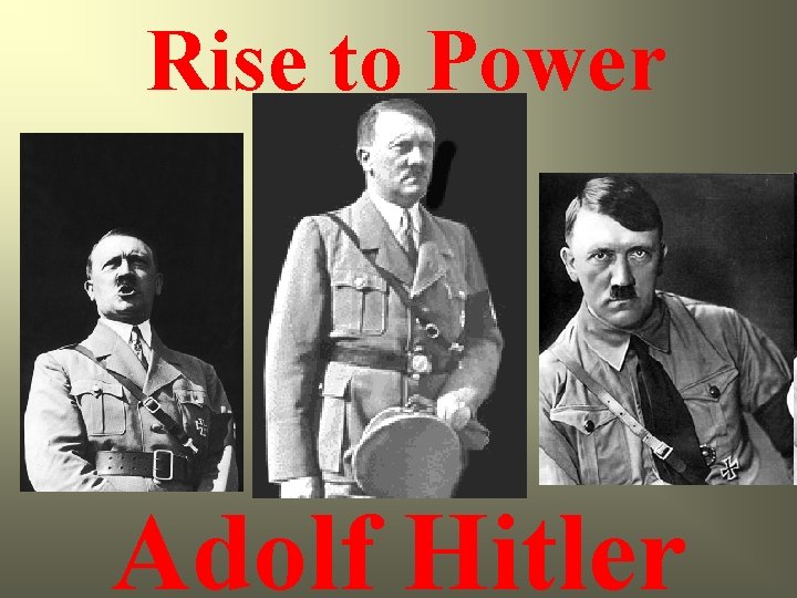 Rise to Power Adolf Hitler 