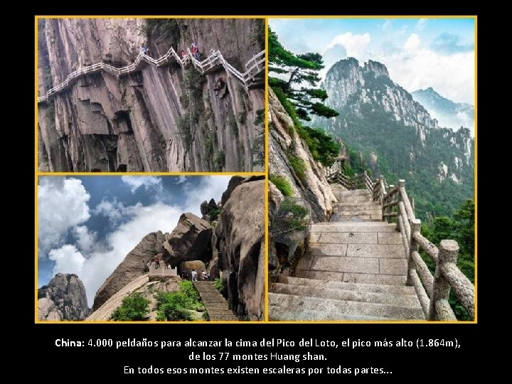 China: 4. 000 peldaños para alcanzar la cima del Pico del Loto, el pico China: 4. 000 peldaños para alcanzar la cima del Pico del Loto, el pico