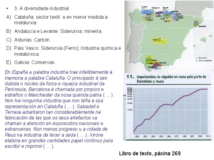  • 3. A diversidade industrial. A) Cataluña: sector textil e en menor medida