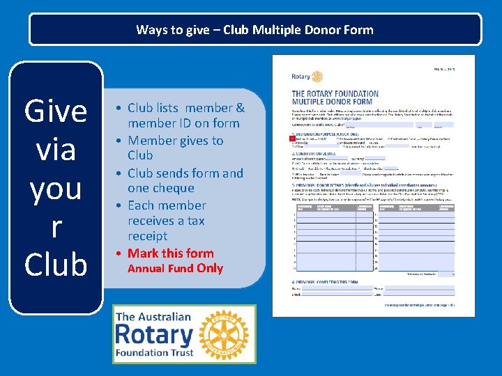 Rotary Direct Contribution Form.pdf The Rotary Foundation The Centurion Program Charities in