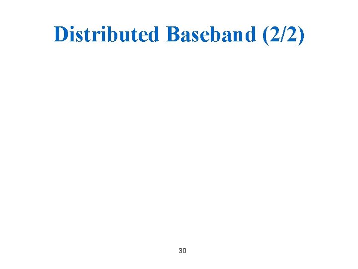 Distributed Baseband (2/2) 30 