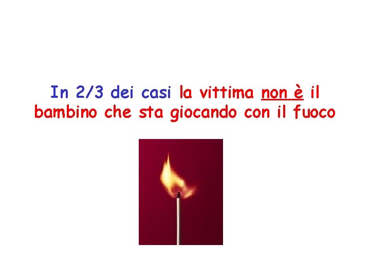 In 2/3 dei casi la vittima non è il bambino che sta giocando con