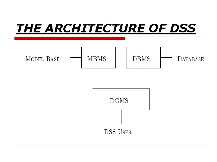 THE ARCHITECTURE OF DSS 