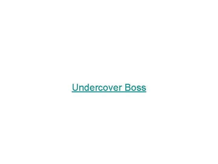 Undercover Boss 