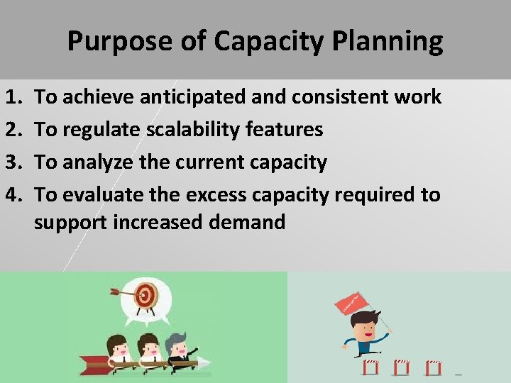 Purpose of Capacity Planning 1. 2. 3. 4. To achieve anticipated and consistent work