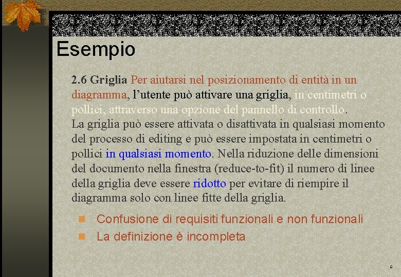 Esempio 2. 6 Griglia Per aiutarsi nel posizionamento di entità in un diagramma, l’utente