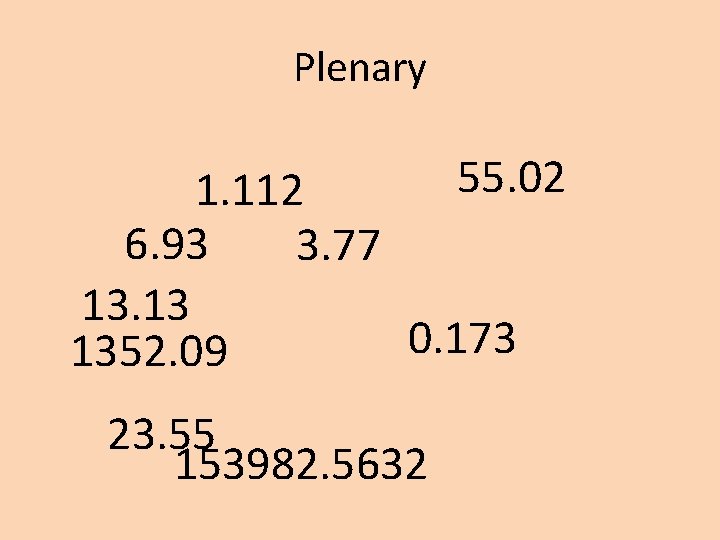 Plenary 55. 02 1. 112 6. 93 3. 77 13. 13 0. 173 1352.