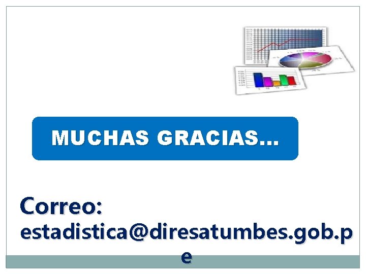 MUCHAS GRACIAS. . . Correo: estadistica@diresatumbes. gob. p e 