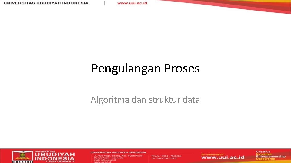 Pengulangan Proses Algoritma dan struktur data 