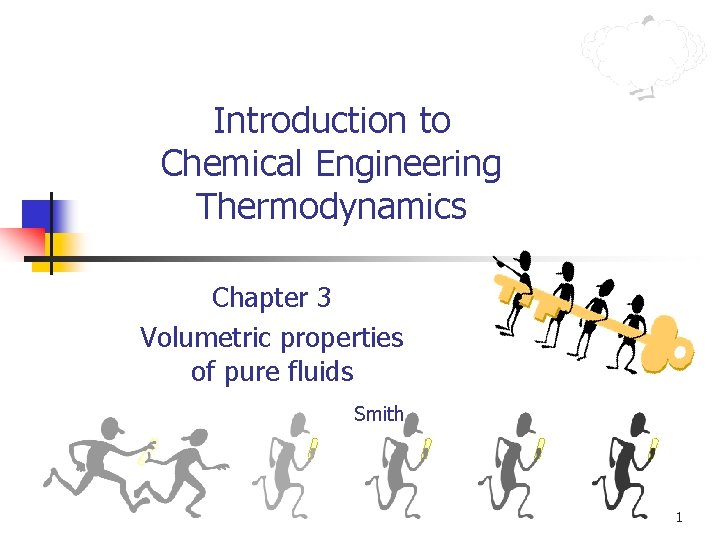 Introduction to Chemical Engineering Thermodynamics Chapter 3 Volumetric properties of pure fluids Smith 1