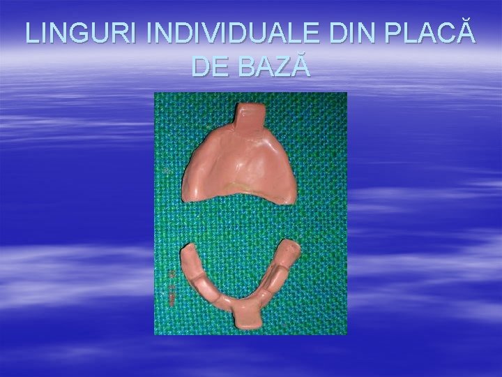 LINGURI INDIVIDUALE DIN PLACĂ DE BAZĂ 