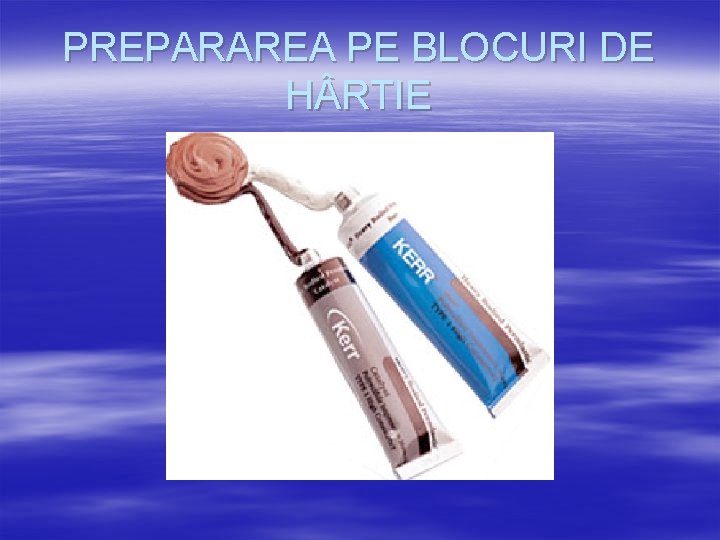 PREPARAREA PE BLOCURI DE H RTIE 